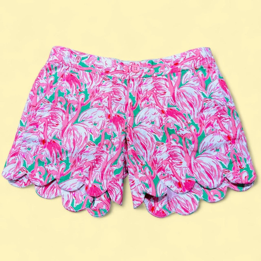 Kawaii Coquette Fairy Preppy Lilly Pulitzer Pink Floral Buttercup Short 000 - Picture 2 of 8